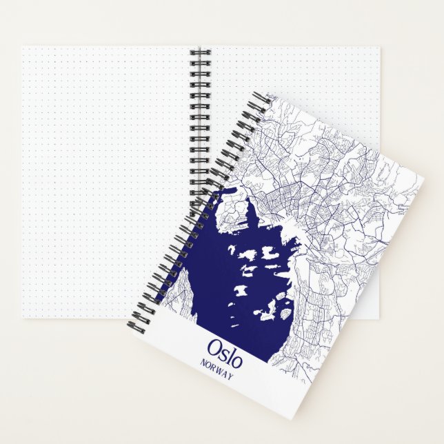 Oslo City Map Bullet Journal Notizbuch (Innen)