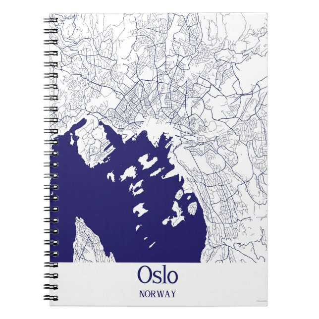 Oslo City Map Notizblock (Vorderseite)