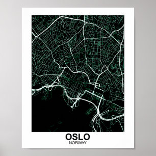 Oslo City Map Poster, Poster