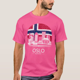 Oslo City Norwegen Flagge lustig T-Shirt