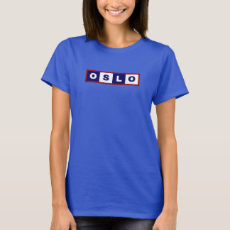 Oslo City, Norwegen Minimal Design T-Shirt