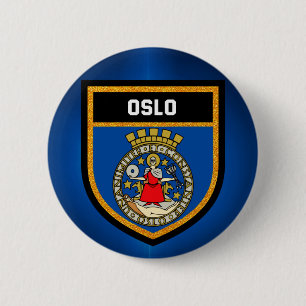 Oslo-Flagge Button