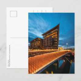 Oslo in der Nacht, Norwegen Postkarte