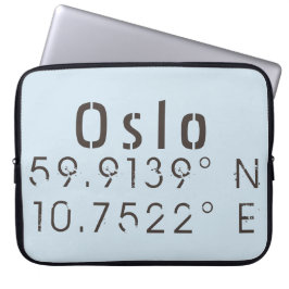Oslo Latitude Longitude Laptopschutzhülle