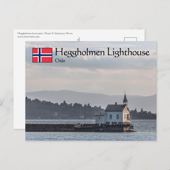 Oslo Lighthouse Postkarte (Vorne/Hinten)