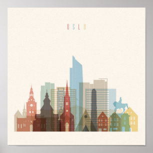 Oslo, Norway   City Skyline Poster
