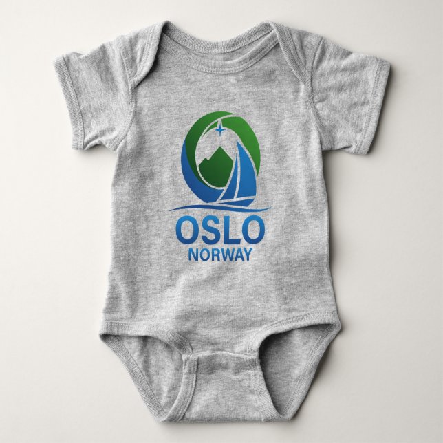 Oslo Norway Europe Baby Strampler (Vorderseite)