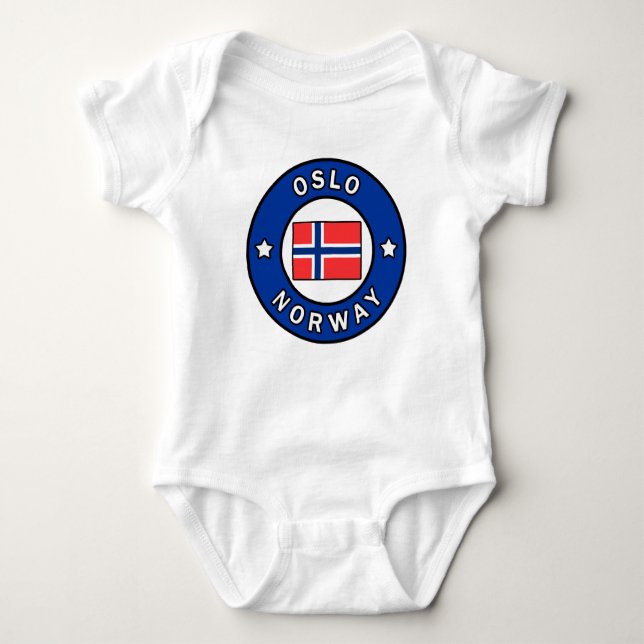 Oslo Norwegen Baby Strampler (Vorderseite)