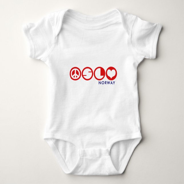 Oslo Norwegen Baby Strampler (Vorderseite)