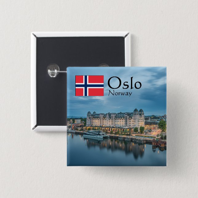 Oslo Norwegen Button (Vorne & Hinten)