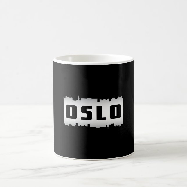 Oslo Norwegen City Skyline Cityscape Funny Gift Kaffeetasse (Mittel)