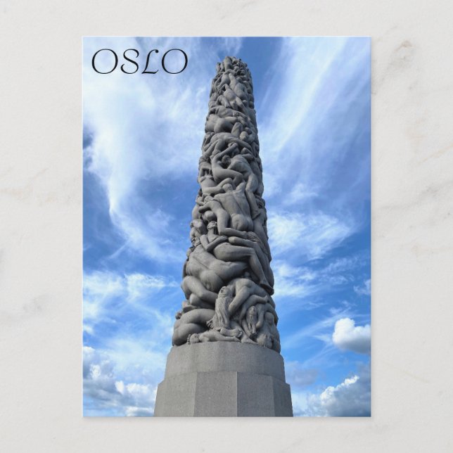 Oslo Norwegen Hauptstadt Stadt Vigeland Park Monol Postkarte (Vorderseite)