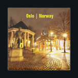 Oslo, Norwegen nachts Magnet<br><div class="desc">Oslo,  Norwegen nachts</div>