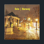 Oslo, Norwegen nachts Magnet<br><div class="desc">Oslo,  Norwegen nachts</div>