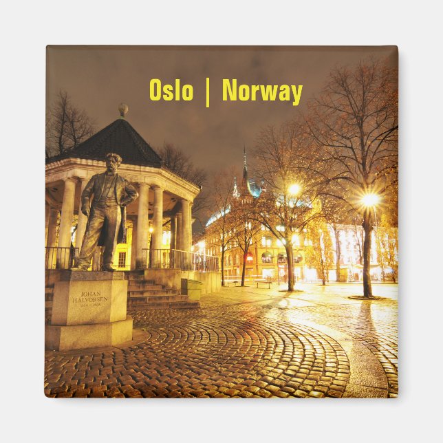 Oslo, Norwegen nachts Magnet (Vorne)