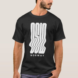 Oslo Norwegen Nordic Wave Logodesign T-Shirt