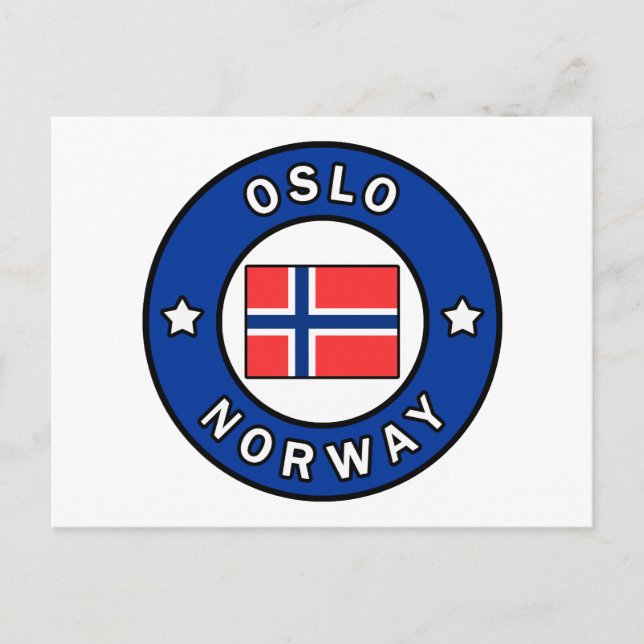 Oslo Norwegen Postkarte (Vorderseite)