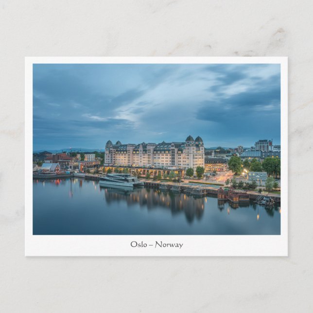 Oslo Norwegen Postkarte (Vorderseite)