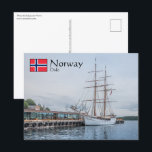 Oslo Norwegen Postkarte<br><div class="desc">Foto eines Segelschiffs im Hafen von Oslo,  Skandinavien. Foto © Sebastian Wurm.</div>