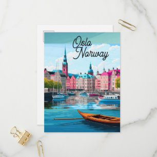 Oslo Norwegen Reise Postkarten Kunst, Oslo Postkar
