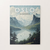 Oslo Norwegen Reisen Art Vintag