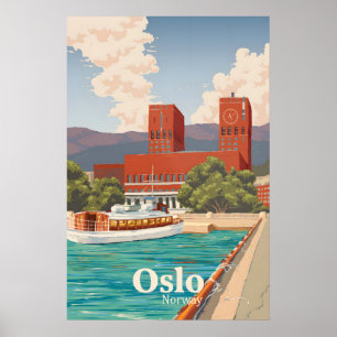 Oslo Norwegen Reiseplakat Poster
