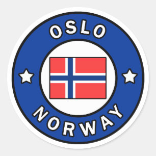 Oslo Norwegen Runder Aufkleber