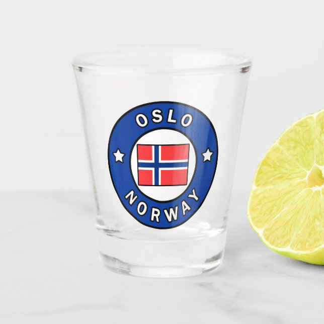 Oslo Norwegen Schnapsglas (Vorderseite)
