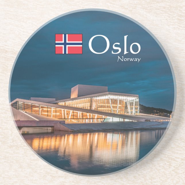 Oslo Norwegen Souvenir Getränkeuntersetzer (Vorne)