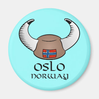 Oslo Norwegen Viking Hat Magnet