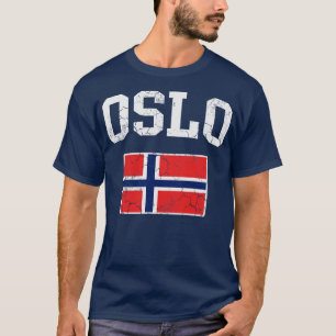 Oslo Norwegische Flagge Norwegische Norge T-Shirt