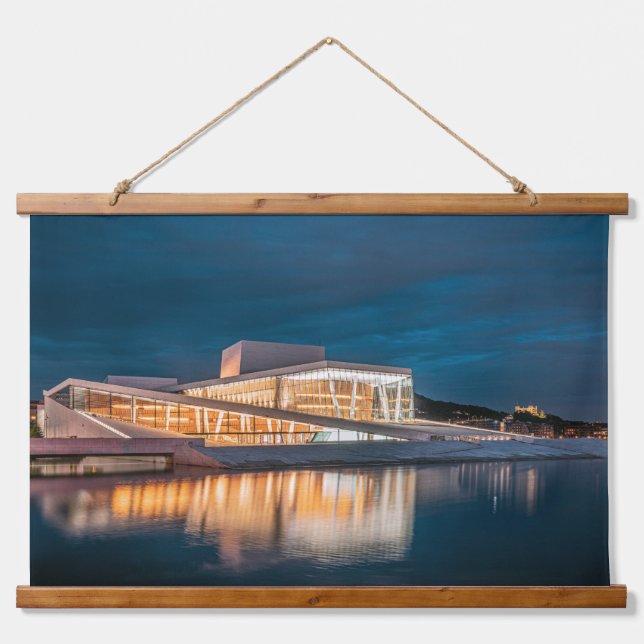 Oslo Opera House Wandteppich Mit Holzrahmen (Vorne)
