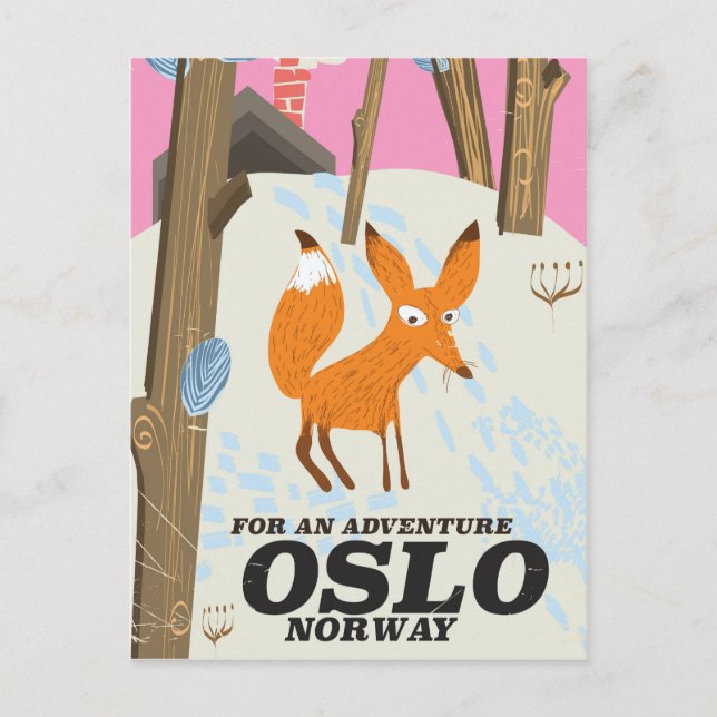 Oslo Postkarte (Vorderseite)