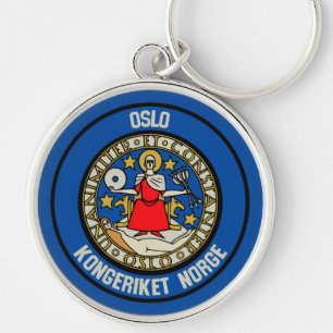 Oslo Round Emblem Schlüsselanhänger