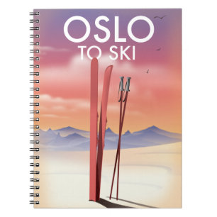 Oslo zum Ski Notizblock