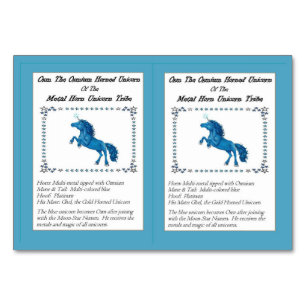 Osm die Osmium-Gehörnte Einhorn-Trading Card Tischnummer