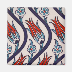 Osmane-Tulpe-Muster/Fliesen-Kunst Magnet