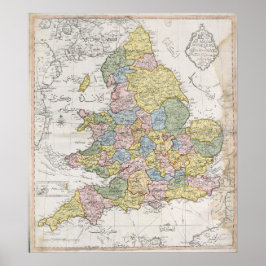 Osmanische Karte von England (1803) Poster