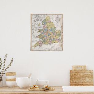 Osmanische Karte von England (1803) Poster