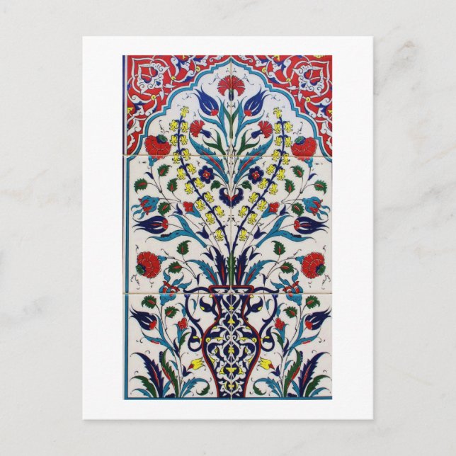 Osmanische Türkei Arabesque Alte Tile Postkarte (Vorderseite)