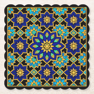 Osmanischer Stil Geschichte Design Blau  Untersetzer