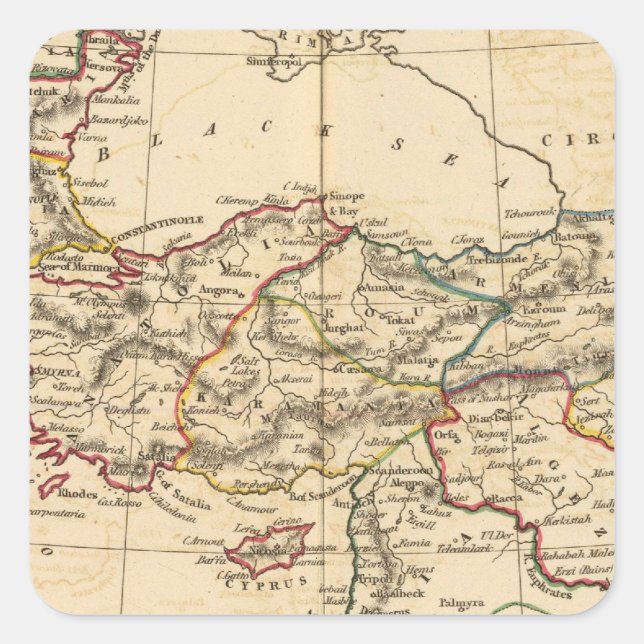 Osmanisches Reich Quadratischer Aufkleber (Vorderseite)