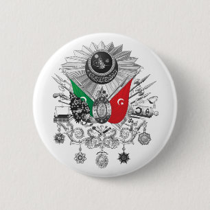 Osmanisches Reichgrayscale-Wappen Button