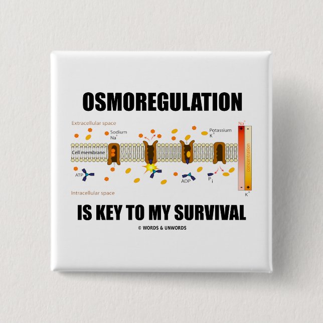 Osmoregulation ist zu meinem Überleben Schlüssel Button (Vorderseite)