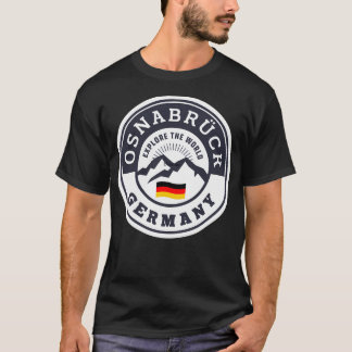 Osnabrück Deutschland Schwarz-Weiß-Wappen T-Shirt