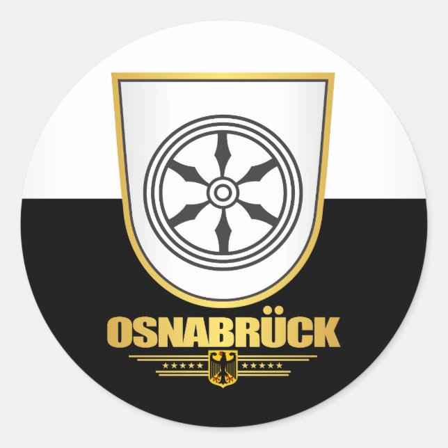 Osnabruck Runder Aufkleber (Vorderseite)