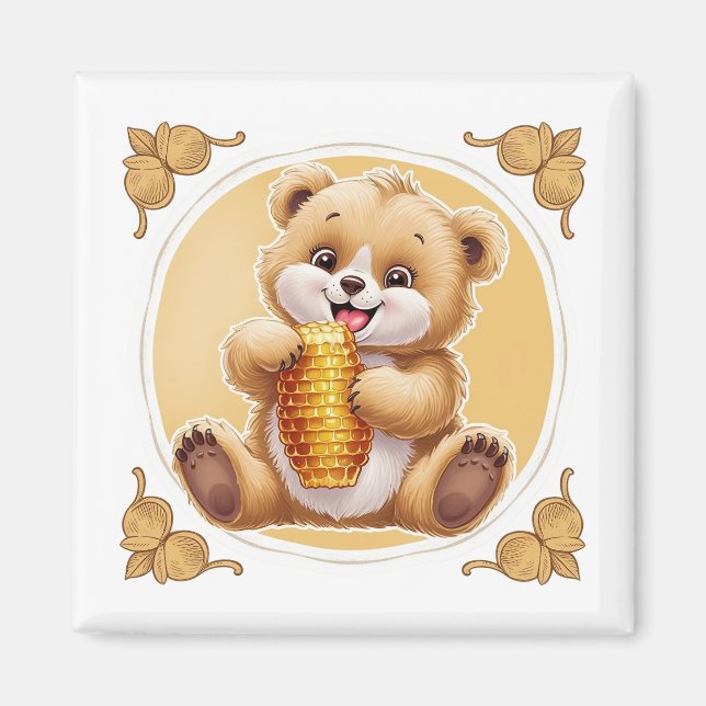 oso comiendo miel magnet (Vorne)