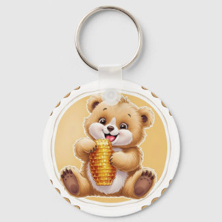 oso comiendo miel schlüsselanhänger