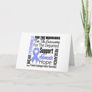 Ösophagealer Krebs I Wear Periwinkle Ribbon TRIBUT Karte