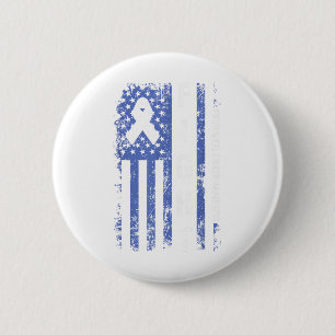 Ösophagus Krebs Bewusstsein Amerikanischer Flaggen Button